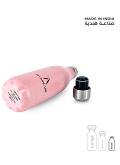 Atlasware Water Bottle with a Capacity of 350 ml, Stainless Steel Water Bottle that keeps Cold for 34 Hours and Keeps Heat for 12 Hours, Pink  - Image 5