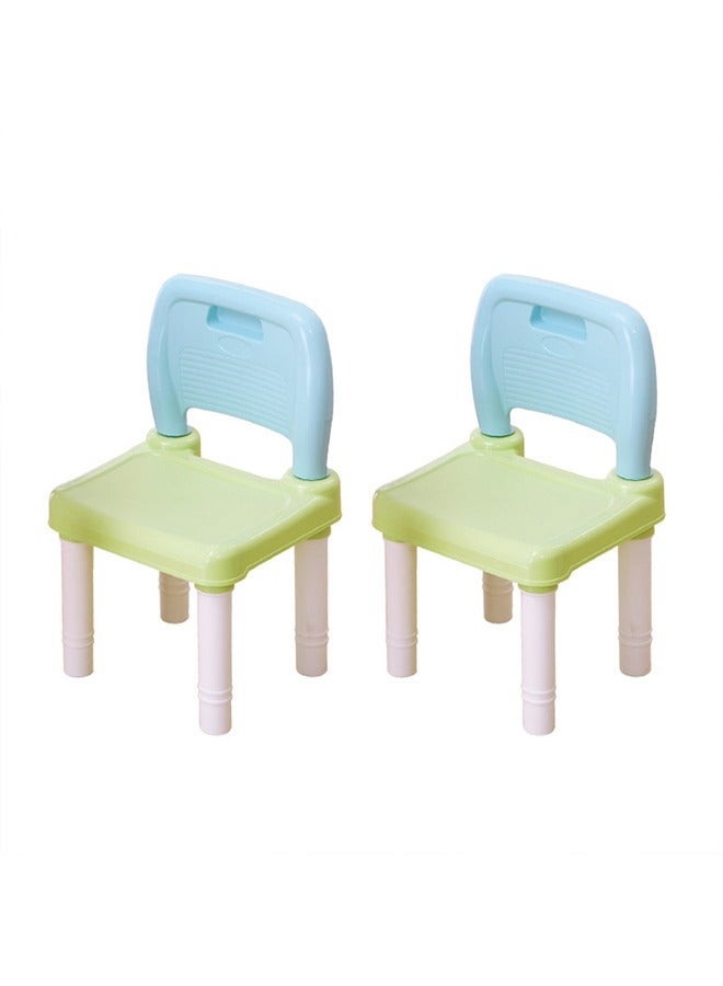 Beauenty Children's Learning And Eearly Education Desk Aand Chair Set， Ergonomic Student Learning Table Desk Chair for Girl Boy Sturdy Desk and Chair, Ideal for Home, School (Blue) - Image 3