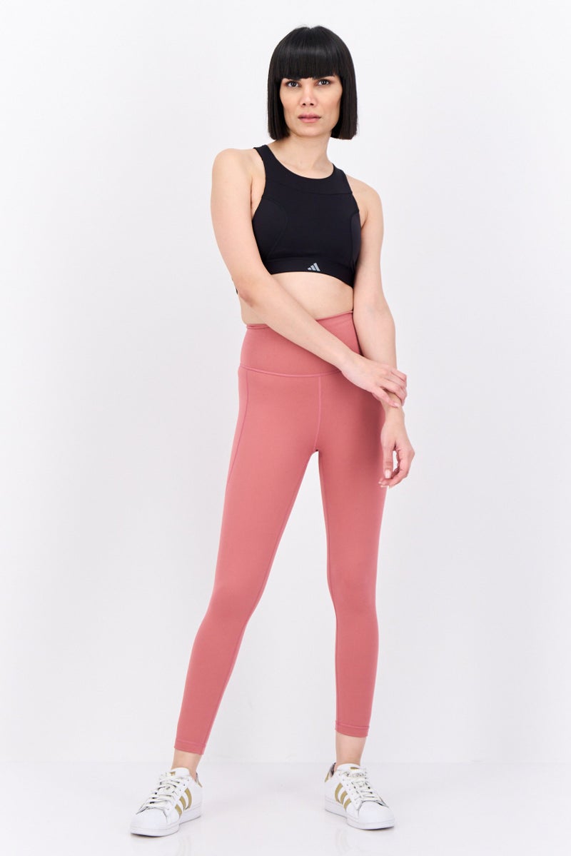 Adidas Women Lightly Padded Brand Logo Sports Bra, Black - Image 4