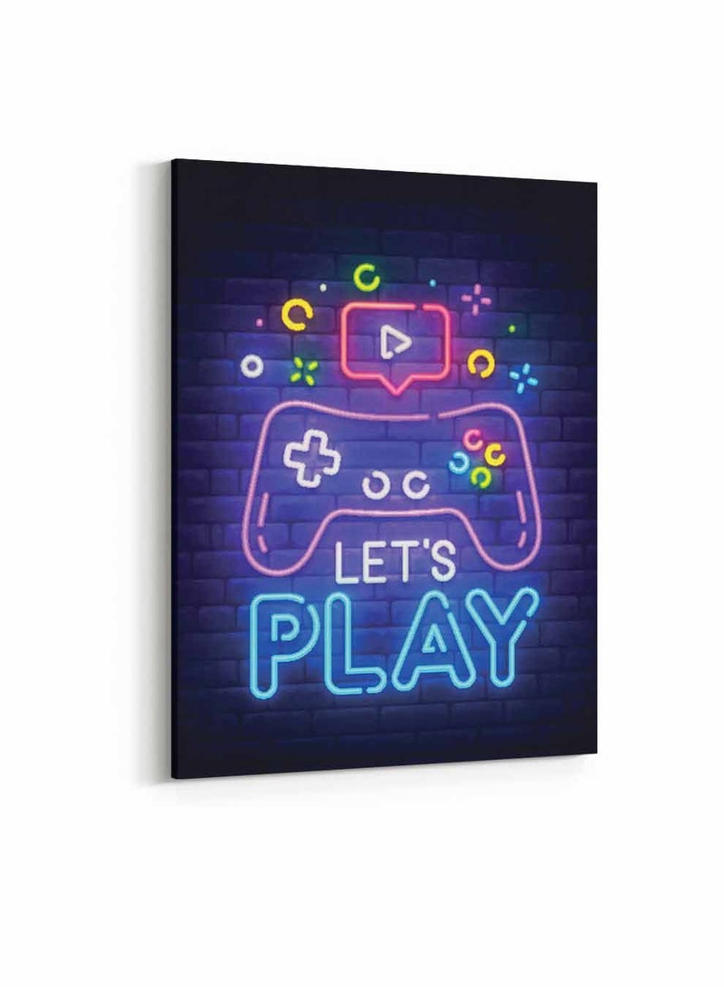 لوحة كانفاس على إطار خشبي للألعاب، تصميم هيا نلعب، للمنزل، غرفة المعيشة، المكتب، الديكور - Image 4