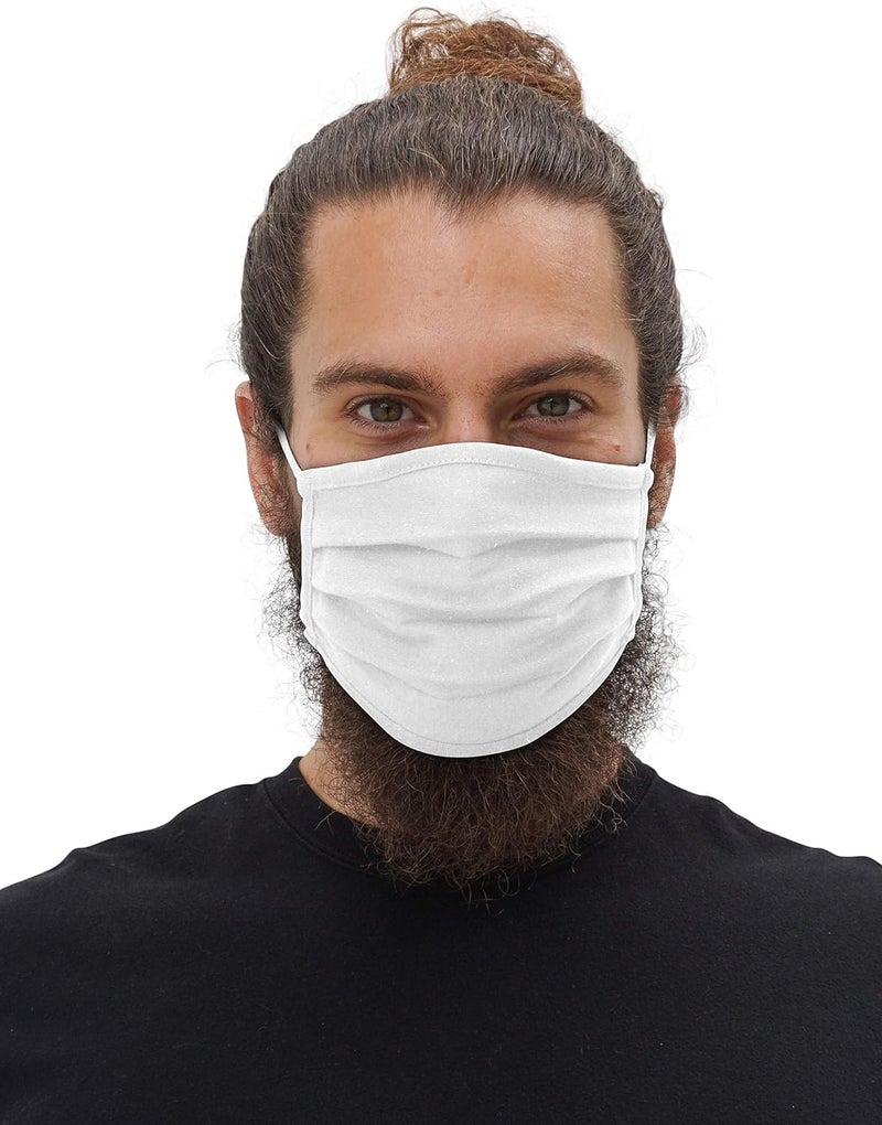 Simlu Unisex Reusable Fabric Face Mask, 2 Layer, Washable, Black Face Mask - Image 4