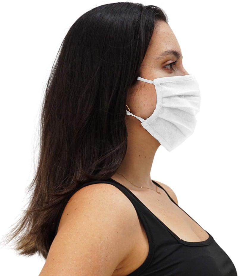 Simlu Unisex Reusable Fabric Face Mask, 2 Layer, Washable, Black Face Mask - Image 2