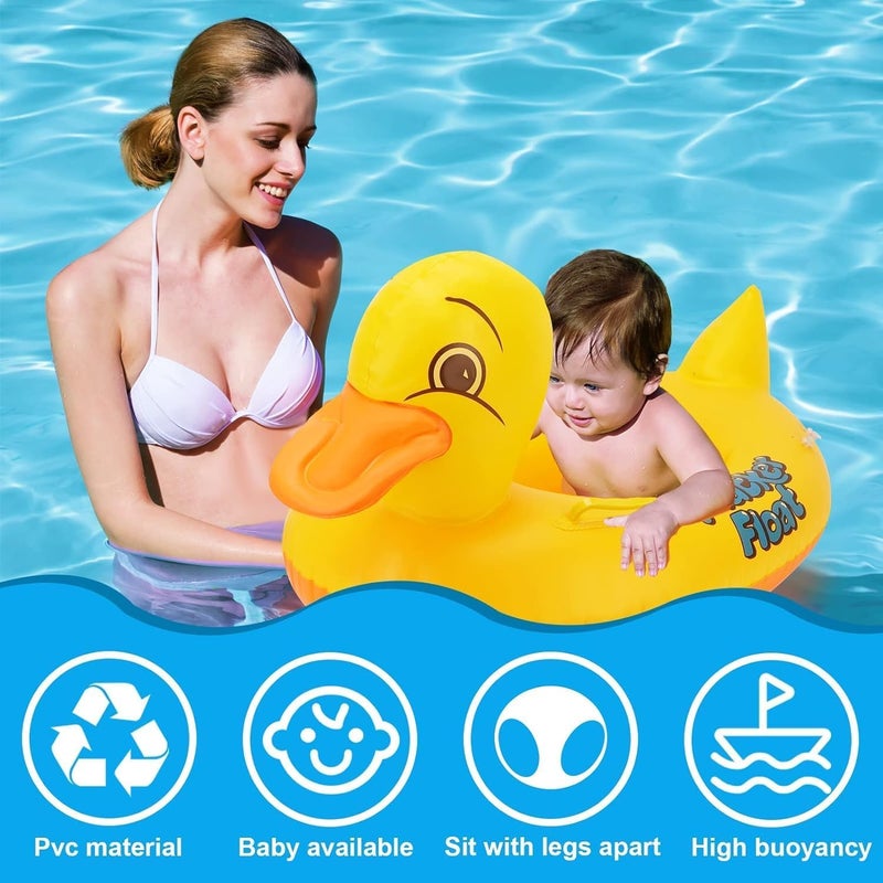 ELMVIA طوق سباحة للأطفال، أنبوب عوامة مسبح قابل للنفخ للأطفال من 1-5 سنوات، أنبوب سلامة سباحة قابل للنفخ للفتيات والأولاد - Image 5