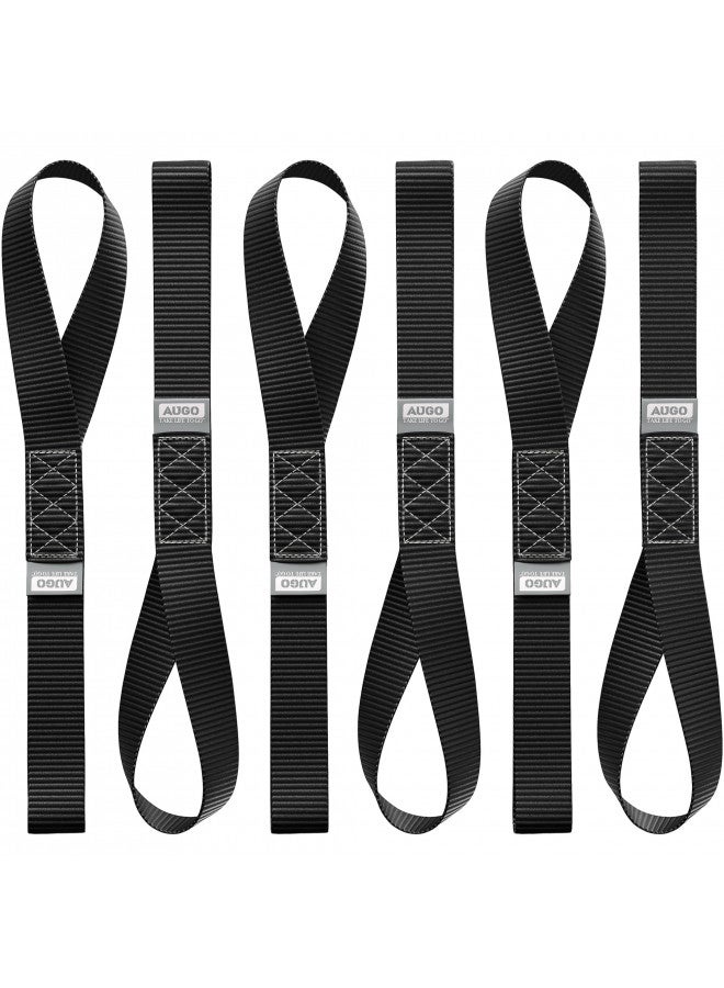 AUGO AUGO Heavy Duty Soft Loops Pack of 6-1.5 x 17 Tie Down Anchor Straps for Use w/Ratchet Strap Hooks 3000Lb Load Capacity & 10,000Lb Break Strength Great for Motorcycle, Bike, Roof Rack, Etc.  - Image 1