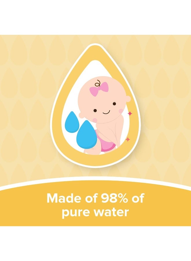 Johnson's Baby Baby Wipes, Extra Sensitive, 98% Pure Water, 56 Pieces, 2+2 Free  - Image 4