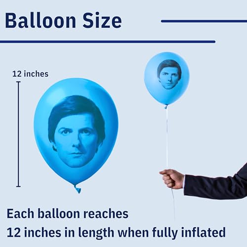Chillkat Severance Balloons for Birthday Party Decorations, 12 Pack Blue/Light Blue 12" with Mark S. printed, Lumon Industries, Funny Novelty Gift Ideas TV Show Merchandise (12) - Image 5