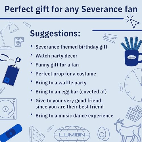 Chillkat Severance Balloons for Birthday Party Decorations, 12 Pack Blue/Light Blue 12" with Mark S. printed, Lumon Industries, Funny Novelty Gift Ideas TV Show Merchandise (12) - Image 4