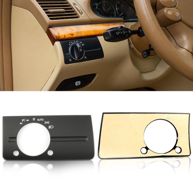 Jaronx Compatible with Mercedes Benz Headlight Switch Cover Stickon E Class W211 2003 2004 2005 2006 2007 2008 Headlight Switch Control Panel Cover Trim for Mercedes Benz W211 2115450704 A Model