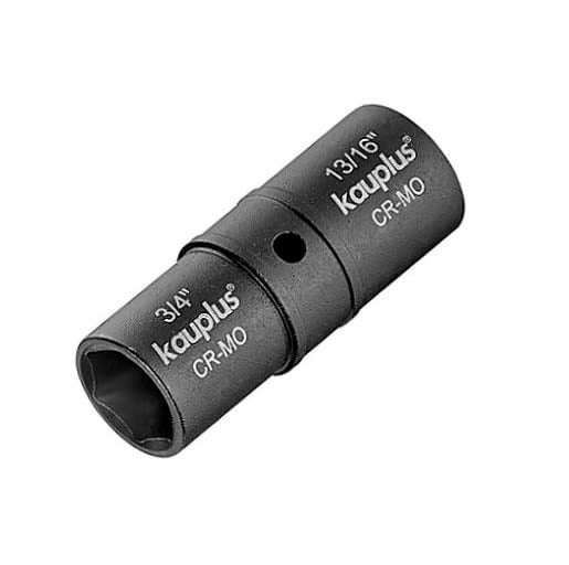 Kauplus 5 PCS 1/2-inch Drive Flip Lug Nut Socket Set –Standard Metric/SAE, 17-22MM & 3/4-Inch-15/16-inch, W/3-inch extension bar - Image 3