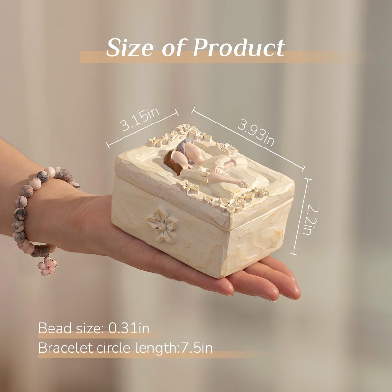 Storieme Mother Daughter Figurines Gifts: Gift for Mom from Daughter, Gifts for Daughter, Handcrafted Resin Box with Bracelet for Birthday Christmas Mother's Day - Image 5