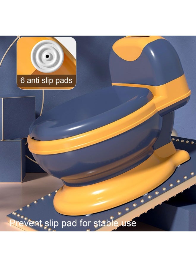 LEFAFA 2-in-1 Potty Training Toilet, Toddler Potty Chair with Soft Seat and Detachable Training Seat, Suitable for Boys and Girls 1-3 Years Old, Equipped with Flushing Sound, Wet Wipe Storage (Blue) - Image 5