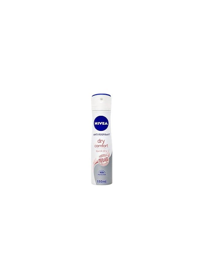 NIVEA Antiperspirant Spray for Women, Dry Comfort Quick Dry, 150ml