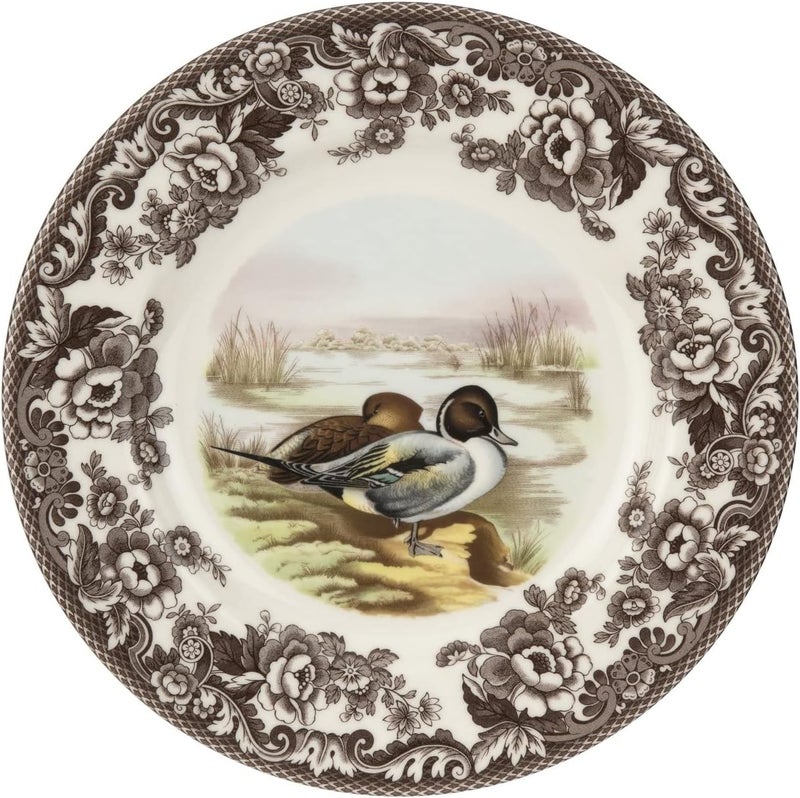 Spode Woodland Dinner Plate Pintail  105 Inch  Hunting Cabin Lodge and Cottage Dcor  Made in England from Fine Earthenware  Microwave and Dishwasher Safe