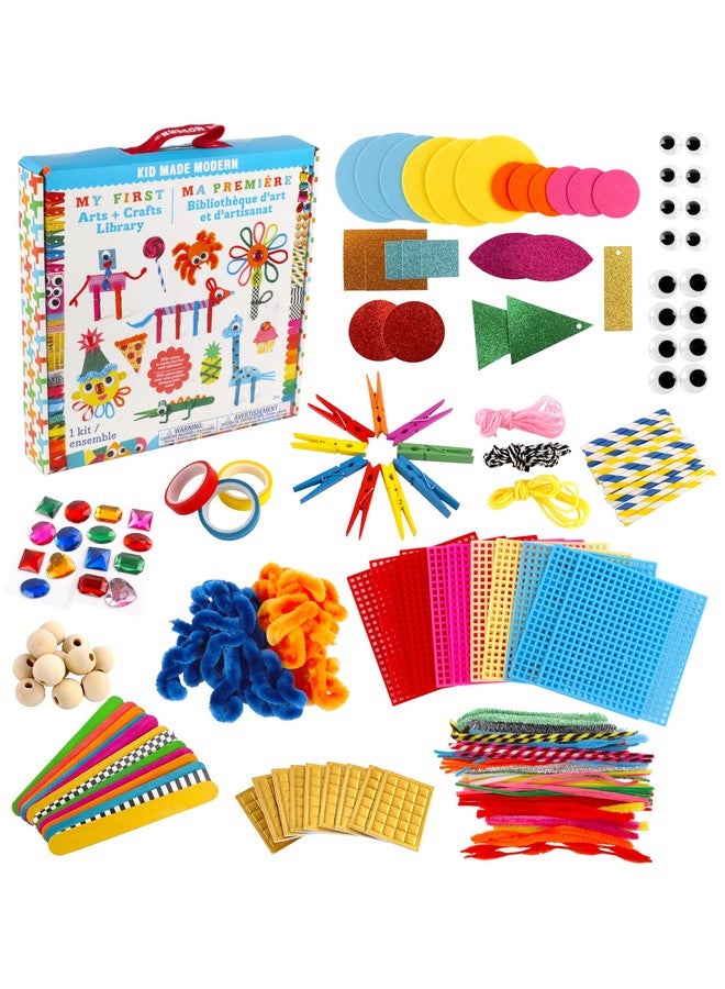 Kid Made Modern My First Arts & Crafts Set for Kids Ages 3 4 5 6 7 8+ - Ideal Preschool Craft Kits for Boys & Girls Toddler - 200+ Pieces Bulk Craft Supplies & Materials Kit for Fun Art Projects - Image 2