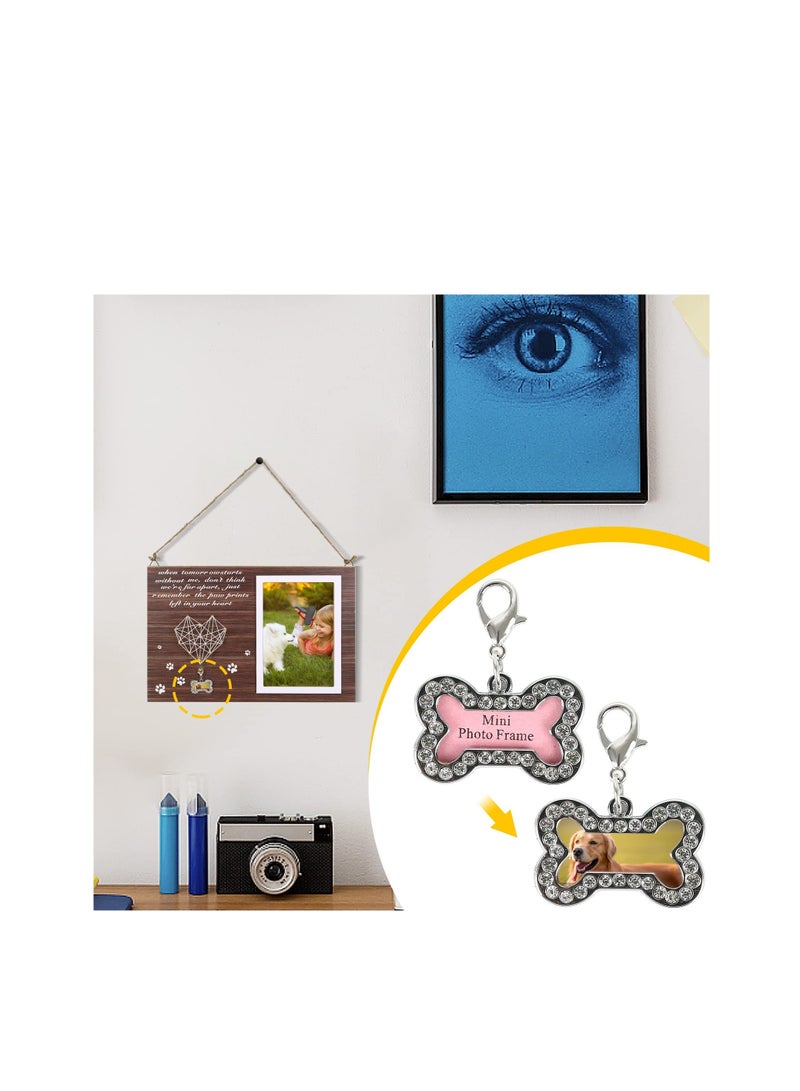 KASTWAVE Pet Memorial Picture Frame, Dog Memorial Gifts, 105 cm Rope Pet Photo Wood Frame, Loss of Dog Remembrance Gifts for Pet Lovers - Image 3