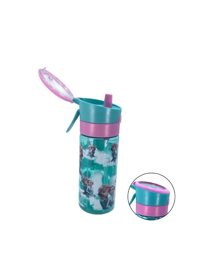 i-kola FR LIGHT BLUE 480 ML Kids Water Bottle for School | BPA-Free Plastic Water Bottle for Boys & Girls | Leakproof, Unbreakable, Easy to Drink, Quick Open Lock (TS-9218 A 1) - Image 1