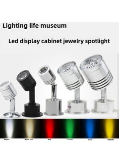 Norde Jewelry Small Spotlight Led Showcase Light Open-mounted Ceiling 1w3w Jewelry Cabinet Table Lamp Cabinet Wine Cabinet Spotlight-Light Source Power:Others-Light Color:Silver C Model 3W Red Green Blue Yellow Purple Choose A Note