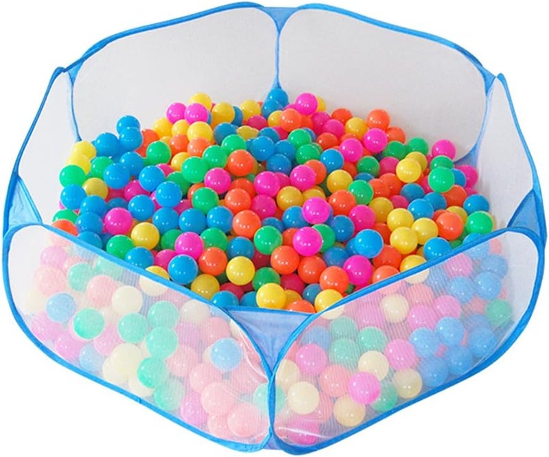 Jacone Portable Cute Blue Hexagon Children Ball Pit, Indoor and Outdoor Easy Folding Ball Play Pool Kids Toy Play Tent with Carry Tote, Balls Not Included - Image 1