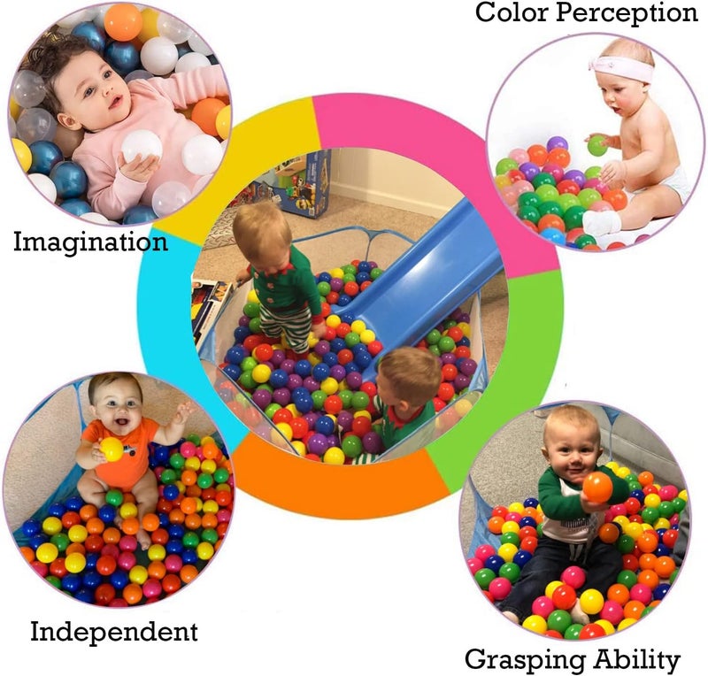 Jacone Portable Cute Blue Hexagon Children Ball Pit, Indoor and Outdoor Easy Folding Ball Play Pool Kids Toy Play Tent with Carry Tote, Balls Not Included - Image 4