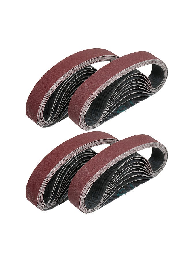 305*18mm Sanding Belt ( 12x0.7 Inches ) 40pcs  Aluminum Oxide Sanding Belts (10 Each of 100 320 600 800 Grits) for Knife   Sharpener M2 M3  - Image 1
