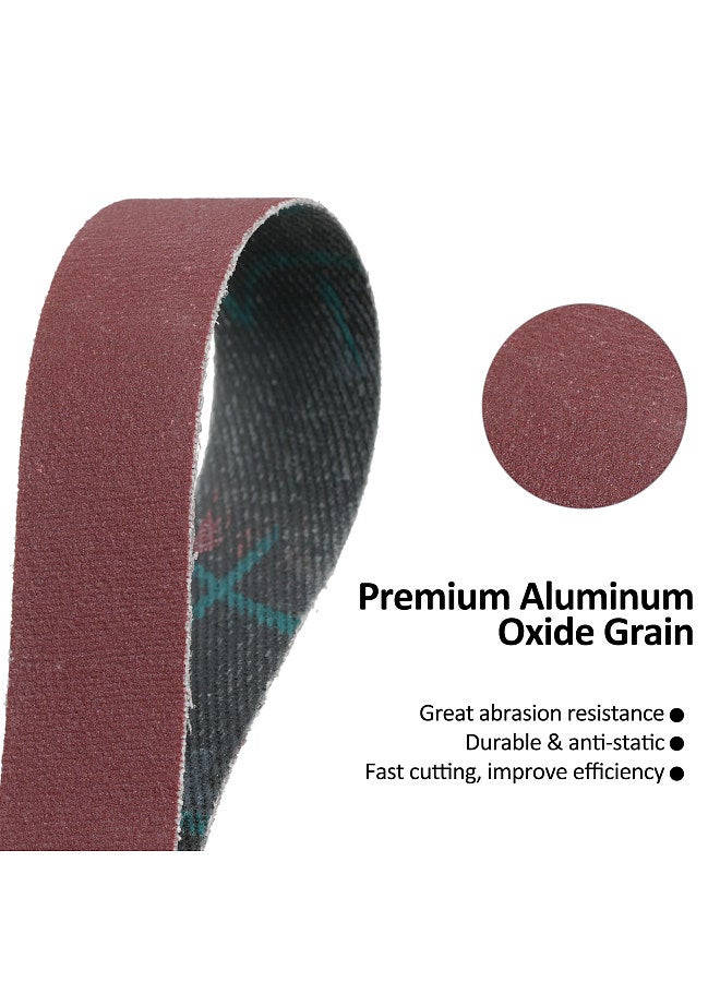 305*18mm Sanding Belt ( 12x0.7 Inches ) 40pcs  Aluminum Oxide Sanding Belts (10 Each of 100 320 600 800 Grits) for Knife   Sharpener M2 M3  - Image 3