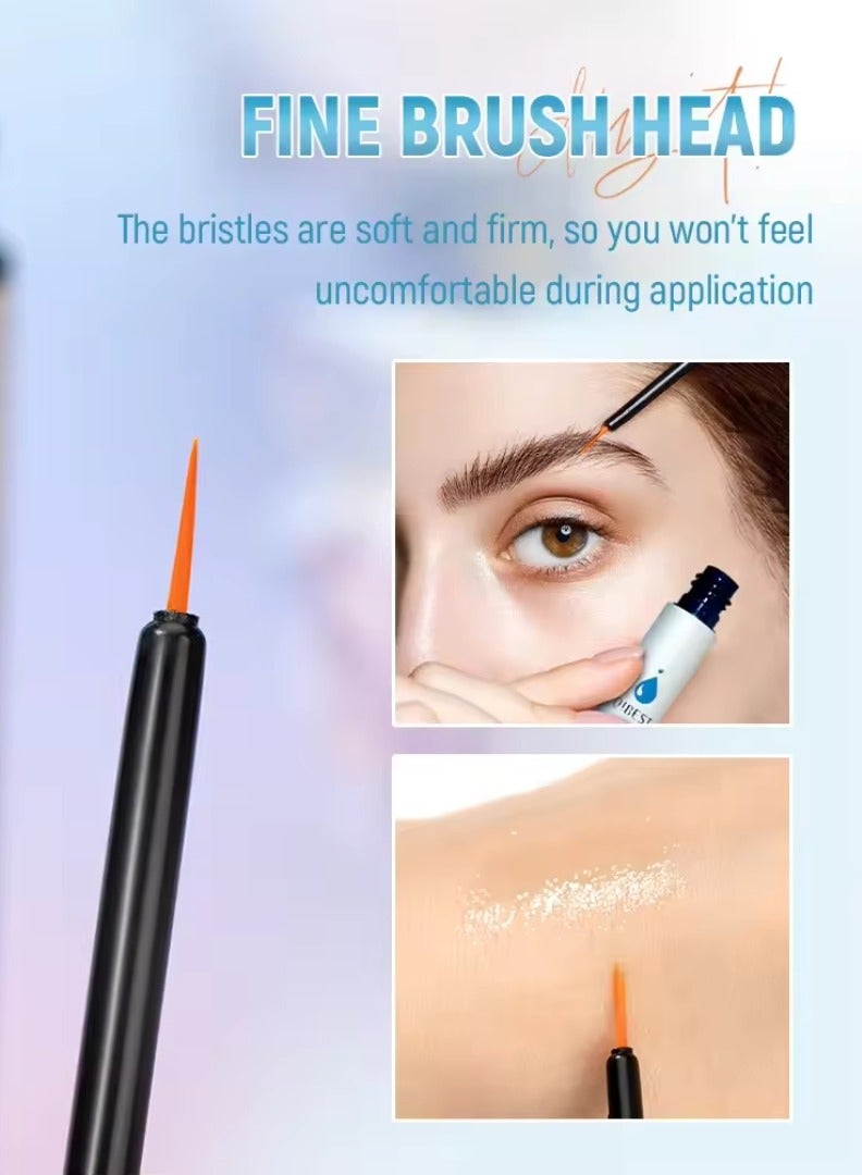 QiBest Eyelash and Brow Serum No Irritating Gentle Brow Serum, Thicker Longer Stronger Lashes Eyelash Eyebrow Growth Serum Moisturizing Nourishing Enhancing Volumizing Eyelash Serum - Image 3