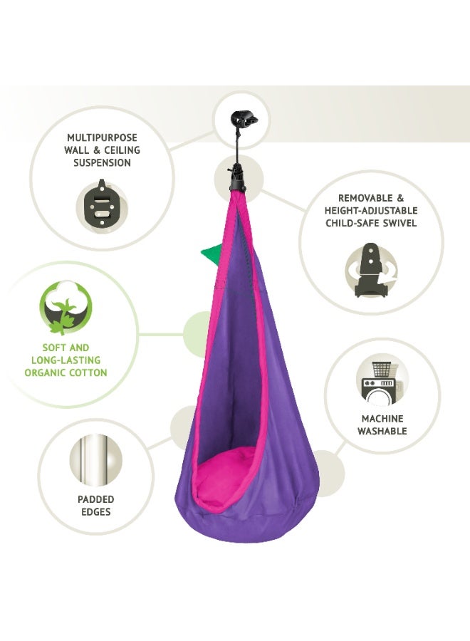 LA SIESTA Joki Indoor Kids Hanging Nest with Suspension Kit (Lilly) - Image 4