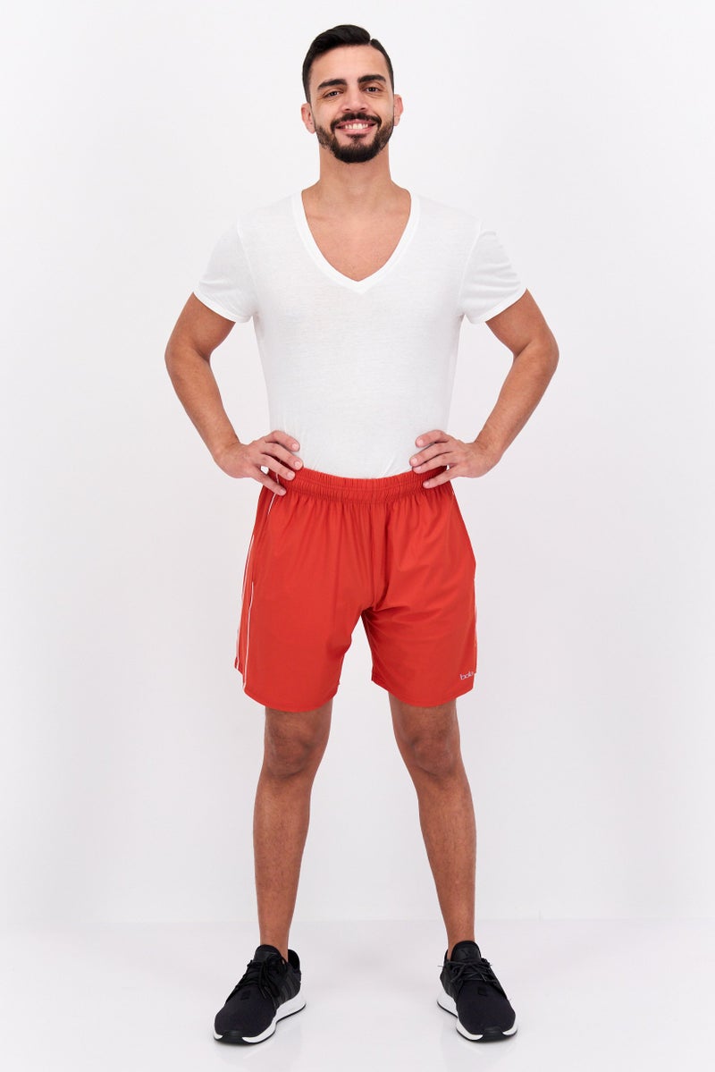 BOLA Best Of Luck Always Men Sportswear Fit Brand Logo Training Shorts, Orange  - Image 4