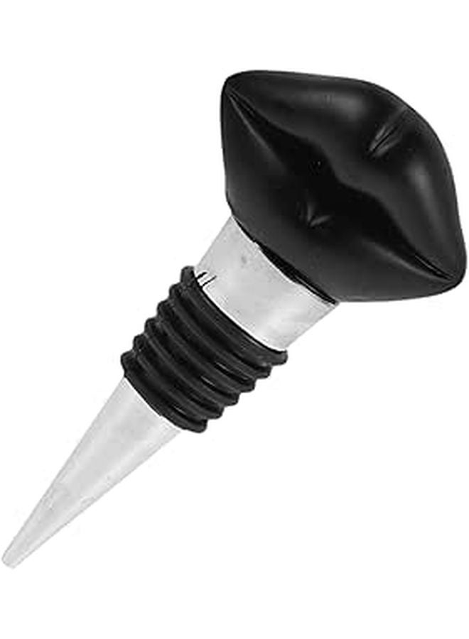 Reusable Wine Bottle Stopper For Whiskey Glass Bottles Black Lips Valentine Accessory - Image 1