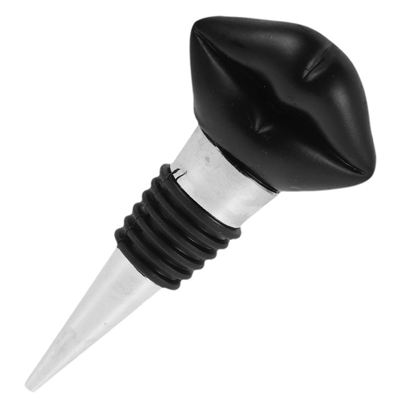 Reusable Wine Bottle Stopper For Whiskey Glass Bottles Black Lips Valentine Accessory - Image 2