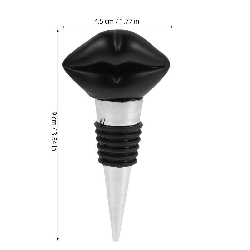 Reusable Wine Bottle Stopper For Whiskey Glass Bottles Black Lips Valentine Accessory - Image 3