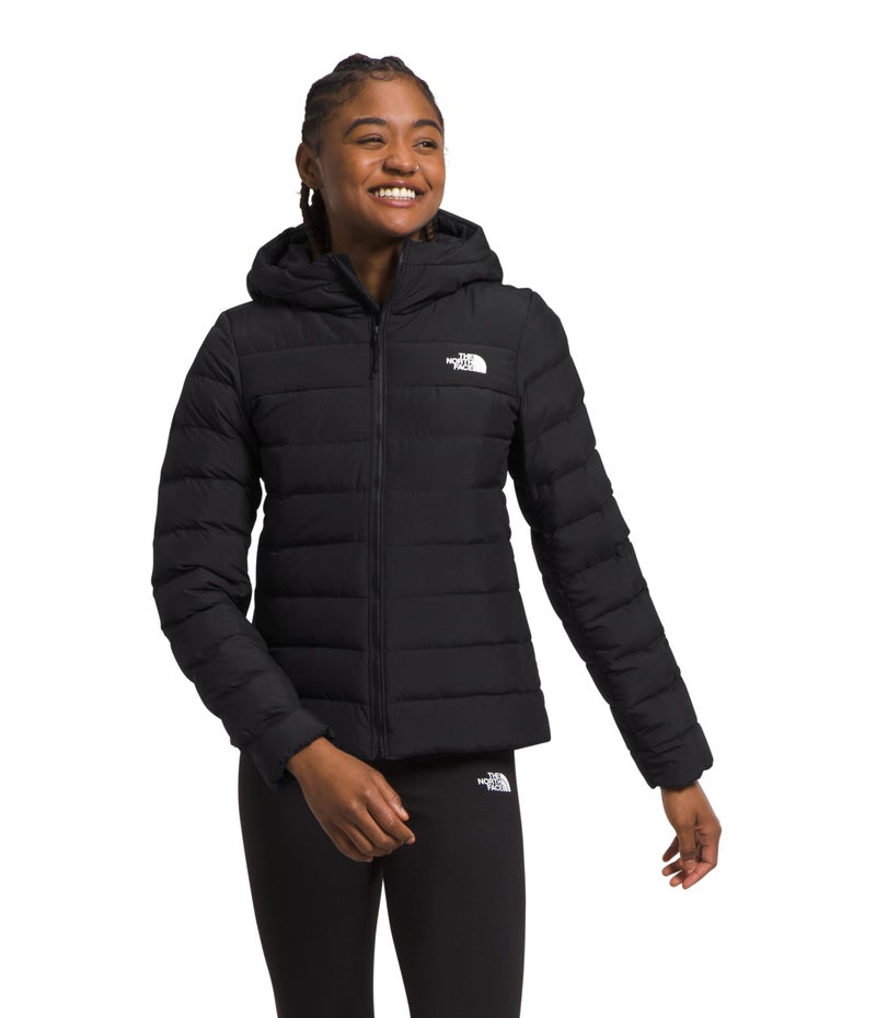 THE NORTH FACE Womens Aconcagua 3 Hooded Jacket Insulated Winter Coat Wind Water Resistant Attached 3 Piece Hood with Cinch Cord TNF BlackNPF Large