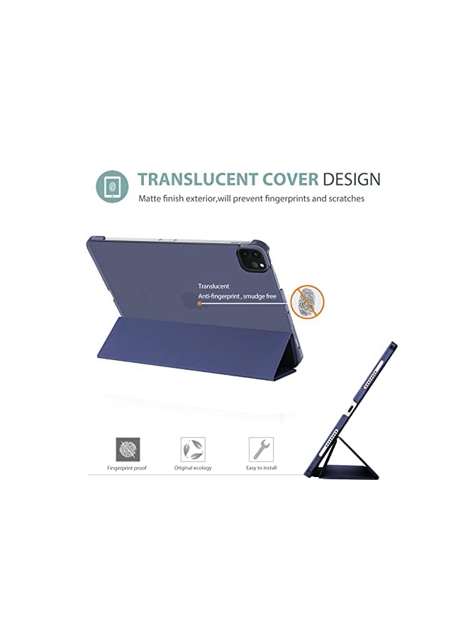 Procases ProCase iPad Pro 12.9 Case 2021 2020 2018, Slim Stand Hard Back Shell Smart Cover for iPad Pro 12.9" 5th Gen 2021/4th Gen 2020/3rd Gen 2018 -Navy - Image 3