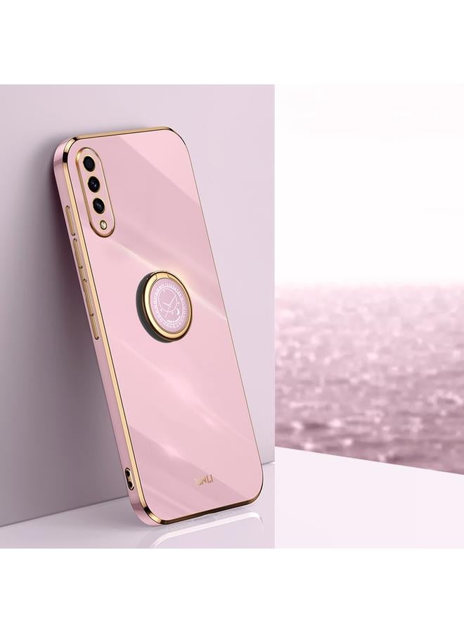 S-TOP Case For Samsung Galaxy A50 XINLI Straight Edge 6D Electroplate TPU Phone Case with Ring Holder - Image 1