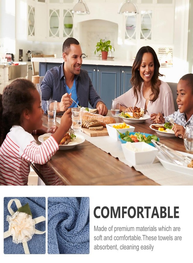 Hemoton Hand Towel with Hanging Loop Soft Hanging Hand Towel Bathroom Lace Hand Towels Soft Absorbent Kitchen Hand Towels Hanging - Image 5