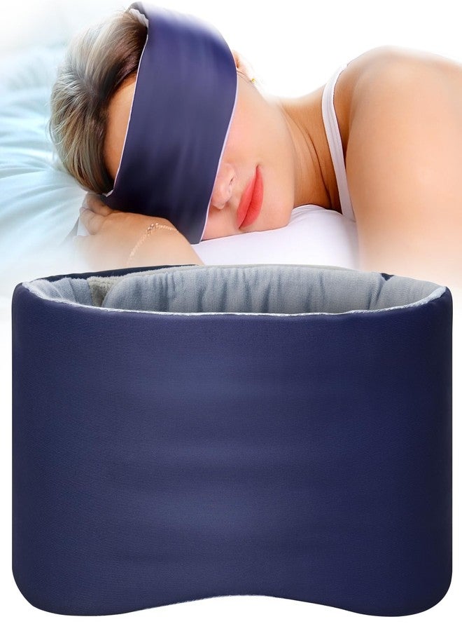 SARISUN Sleep Mask, Eye Mask for Sleeping, Upgrade Ultra-Soft Blackout Eye Cover for Women Men, Wider Adjustable Strap for Side Sleeper, Travel, Nap, Yoga, Relief Eye, Navy Blue - Image 1