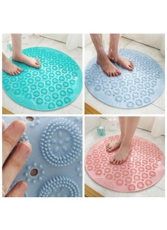 N M Z N M Z PVC Non Slip Bathroom Mat,PVC Bath Mats with Suction Cups Use for Bathrooms, Hotels, Balconies etc (Round) (1Pc)  - Image 2