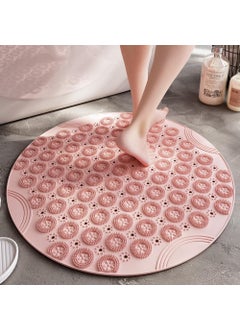 N M Z N M Z PVC Non Slip Bathroom Mat,PVC Bath Mats with Suction Cups Use for Bathrooms, Hotels, Balconies etc (Round) (1Pc)  - Image 3