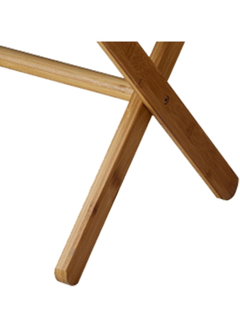 Foldable footrest, small, skin-friendly footrest with X-shaped legs, versatile and soft footrest, suitable for bedroom, office, living room and dressing room (coffee color) - Image 5