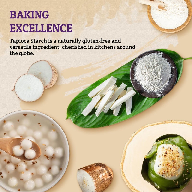 52USA Gluten-Free Tapioca Starch, 14oz - All Natural Thickener for Cooking and Baking - Image 3