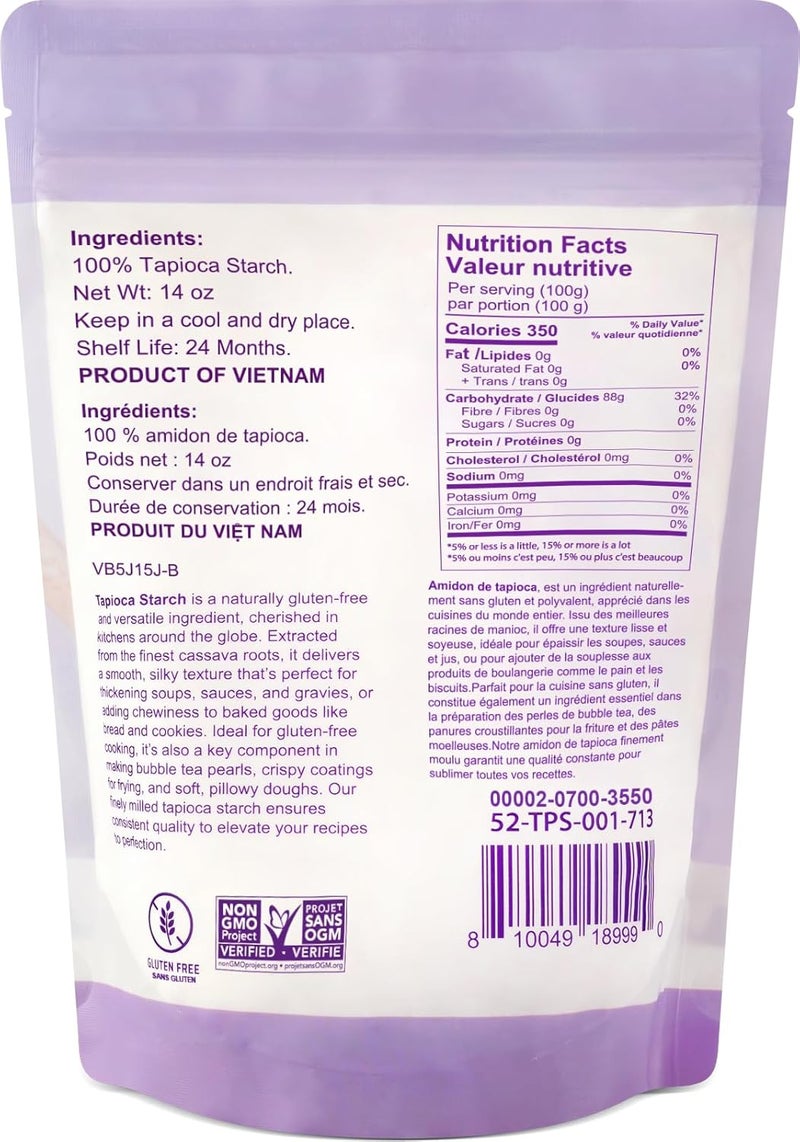 52USA Gluten-Free Tapioca Starch, 14oz - All Natural Thickener for Cooking and Baking - Image 2