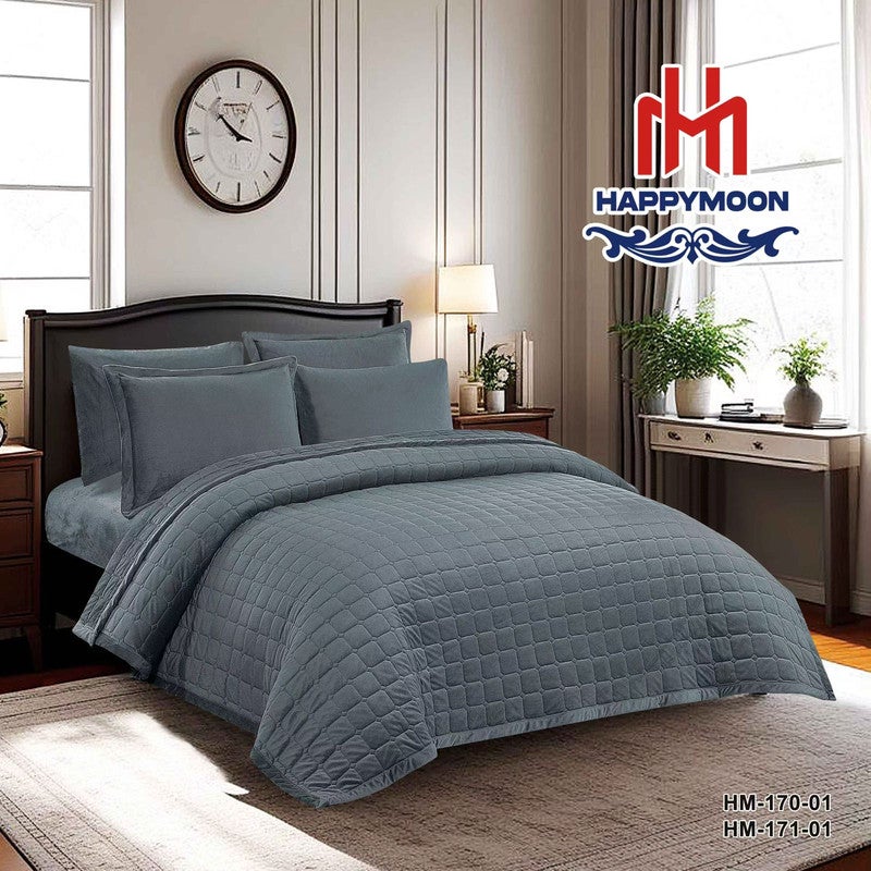 HAPPYMOON طقم لحاف مخملي - 6 قطع ، حجم كينج ، يناسب 250 × 230 سم سرير مزدوج | ناعم ودافئ ومريح - Image 1
