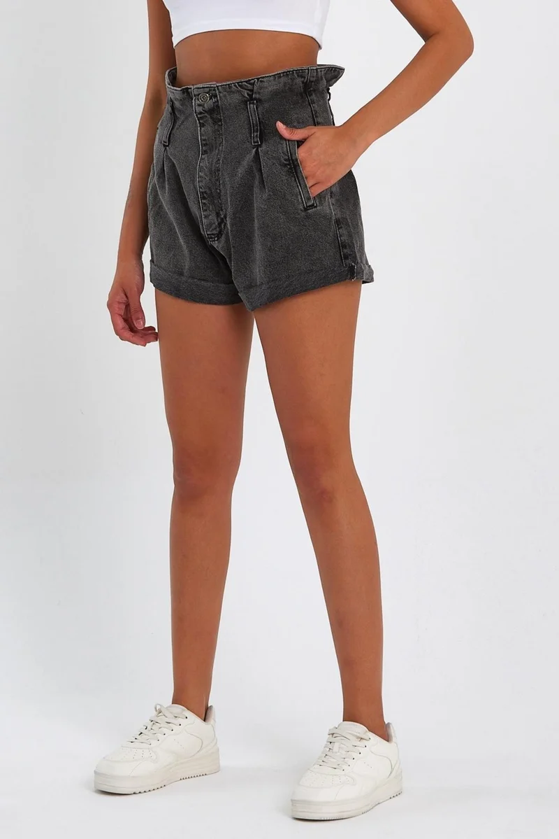 الكسندر جاردي Special Collection Tie-Up Denim Shorts (4013KM)