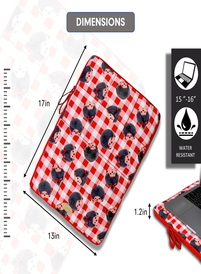 سونيكس | جراب كمبيوتر محمول منتفخ | 15-16 بوصة، حقيبة حمل كمبيوتر محمول مبطنة، جراب كمبيوتر | نقشة مونتشيتشي - Image 3