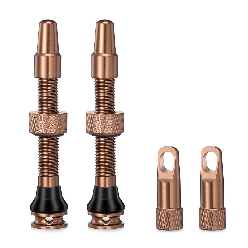 HZJD 2PCS Tubeless Presta Valve Stem Orange Integrated Core Removal Tool44 mm - Image 3