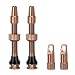 HZJD 2PCS Tubeless Presta Valve Stem Orange Integrated Core Removal Tool44 mm - Image 2