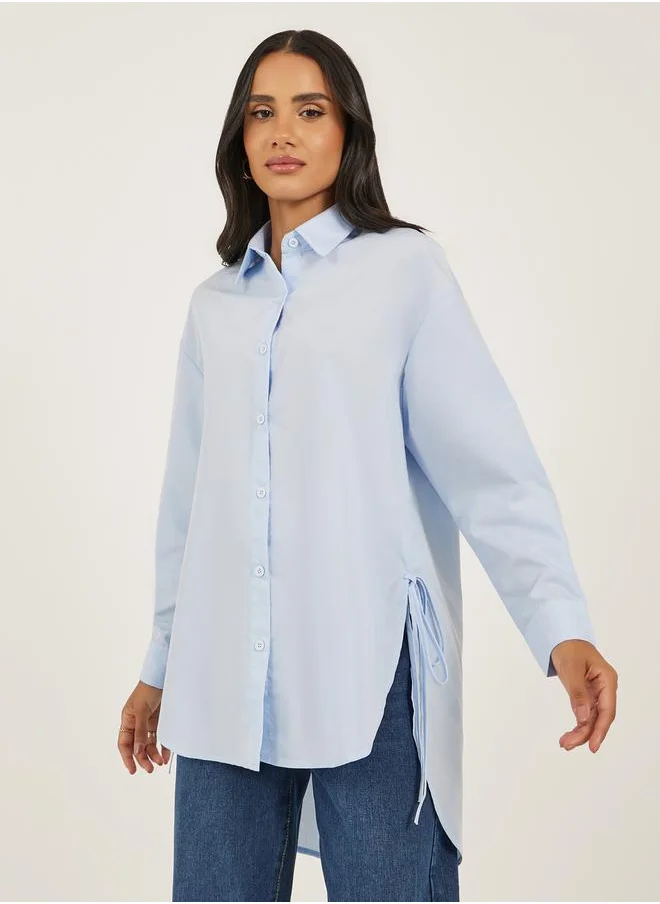 ستايلي Oversized Longline Side Split Shirt