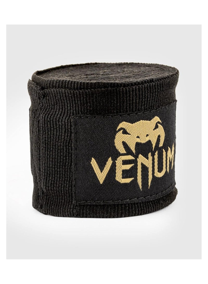 VENUM Kontact Boxing Handwraps, Black-Gold, 2.5m – Shorter Length, High Durability - Image 2