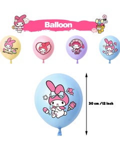 General Melody Theme Birthday Party Decoration: Melody Girl's Birthday Flag, Cake Insert, Balloon Latte Art Decoration  - Image 4