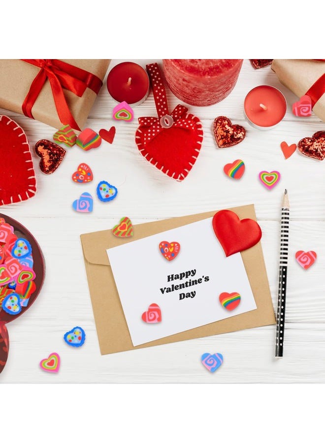 LIGHOON Valentine Mini Erasers for Kids Bulk, 240 Pcs Valentine's Day Heart Erasers, Novelty Cute Holiday Erasers Valentine Party Decoration Supplies Gift Filling - Image 2